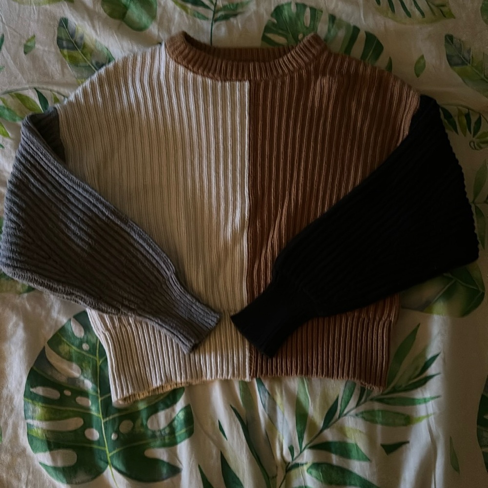 color block sweater